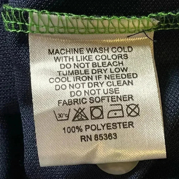 Tabasco Sport Men’s‎ Casual Green Blue Auto Stripe Golf Polo XL - Picture 5 of 5